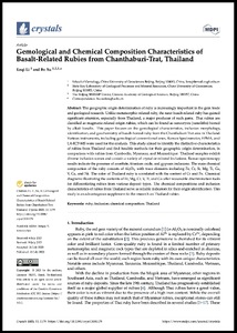 Gemological and chemical composition characteristics of basalt-related rubies from Chanthaburi-Trat, Thailand
